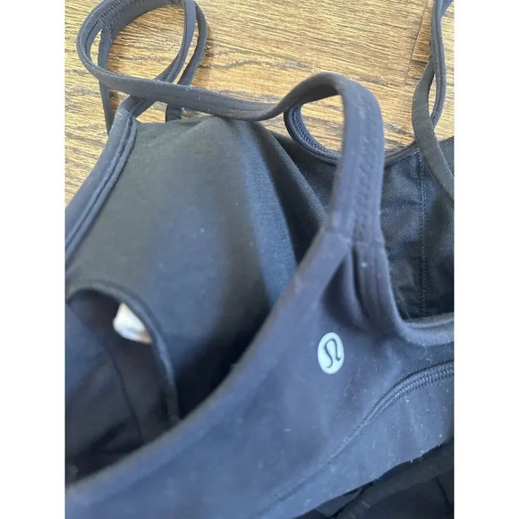 Lululemon Athletica No Limits Top Black Sports bra Size 6 Racerback Workout Tank - Picture 6 of 8